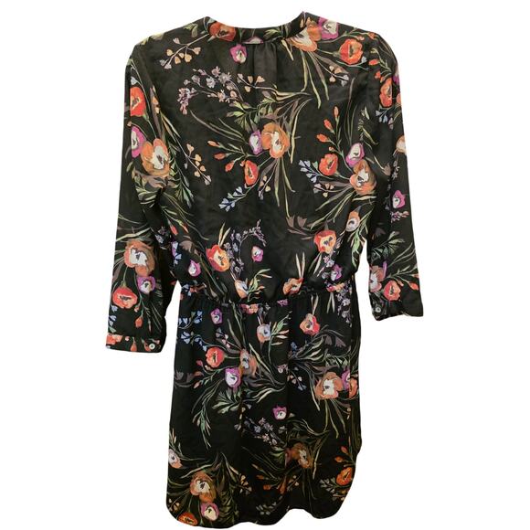 Daniel Rainn Floral Cinch Tie Waist Dress Size Medium EUC - Picture 2 of 6